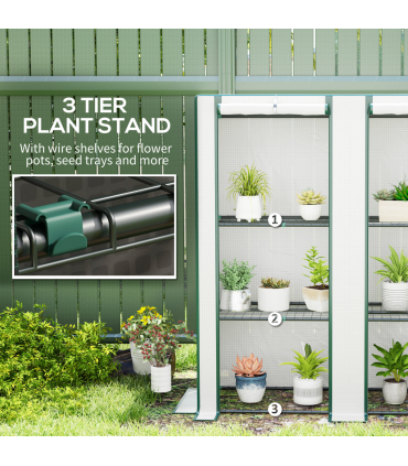 Garden Plant Organiser - Durable Shelves with Weather Protection