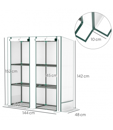 Garden Plant Organiser - Durable Shelves with Weather Protection