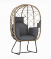 Egg-Shaped Garden Chair with Cushions - Luxurious Outdoor Comfort