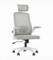 HOMCOM Executive Mesh Office Chair with Headrest, Lumbar Support, Grey