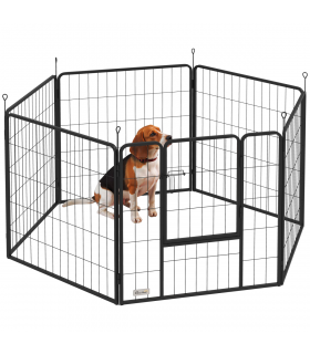 Durable Six-Panel Portable Pet Enclosure - Versatile Indoor/Outdoor Use