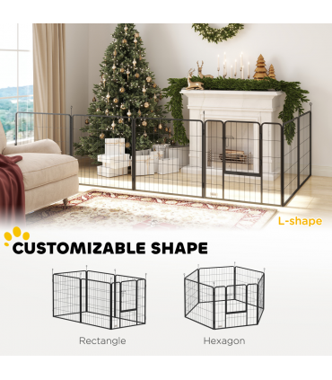 Durable Six-Panel Portable Pet Enclosure - Versatile Indoor/Outdoor Use