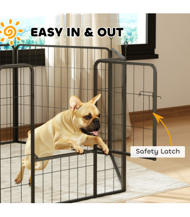 Durable Six-Panel Portable Pet Enclosure - Versatile Indoor/Outdoor Use