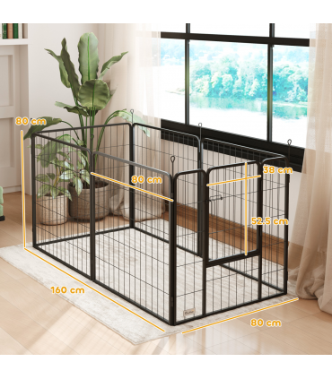 Durable Six-Panel Portable Pet Enclosure - Versatile Indoor/Outdoor Use