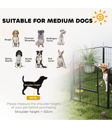 Durable Six-Panel Portable Pet Enclosure - Versatile Indoor/Outdoor Use