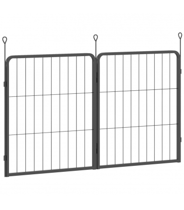 Foldable Steel Pet Enclosure - Secure Space for Pets - Versatile Design