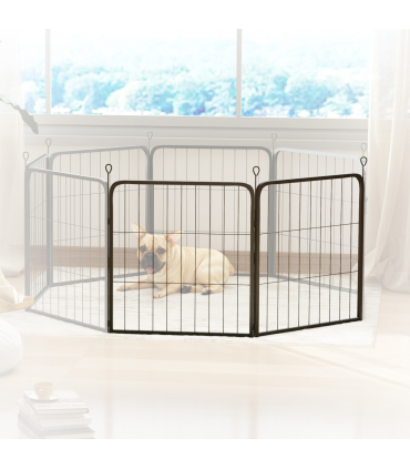 Foldable Steel Pet Enclosure - Secure Space for Pets - Versatile Design