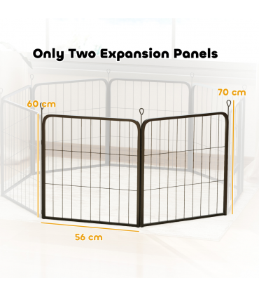 Foldable Steel Pet Enclosure - Secure Space for Pets - Versatile Design