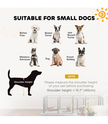 Foldable Steel Pet Enclosure - Secure Space for Pets - Versatile Design