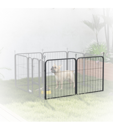 Foldable Steel Pet Enclosure - Secure Space for Pets - Versatile Design