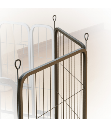 Foldable Steel Pet Enclosure - Secure Space for Pets - Versatile Design