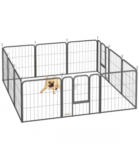 Foldable Steel Pet Enclosure - Secure Space for Pets - Versatile Design