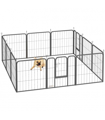 Foldable Steel Pet Enclosure - Secure Space for Pets - Versatile Design