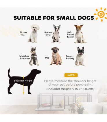 Foldable Steel Pet Enclosure - Secure Space for Pets - Versatile Design