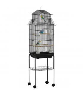 Metal Bird Cage with Spacious Design & Easy Access for Small Birds
