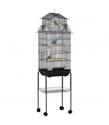Metal Bird Cage with Spacious Design & Easy Access for Small Birds