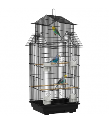 Metal Bird Cage with Spacious Design & Easy Access for Small Birds