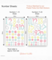 Alphabet & Number Fabric Wall Stickers - Reusable & Repositionable, Pastel Coloured