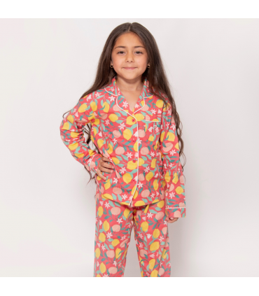Lemon Grove Girls Button Up Pyjamas