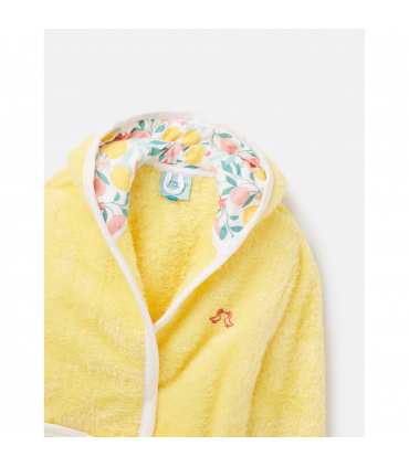 Lemon Grove Yellow Girls Fleece Dressing Gown