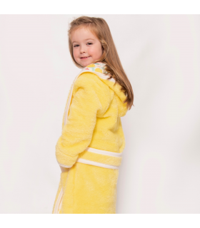 Lemon Grove Yellow Girls Fleece Dressing Gown