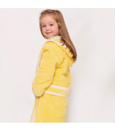 Lemon Grove Yellow Girls Fleece Dressing Gown