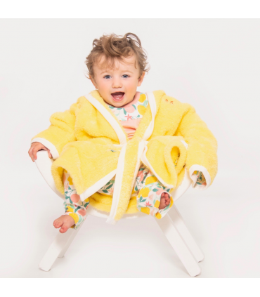 Lemon Grove Yellow Girls Fleece Dressing Gown