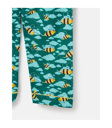 Blue Busy Bees Boys Button Up Pyjamas