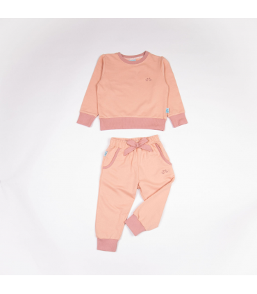 Girls Pink Jersey Lounge Set