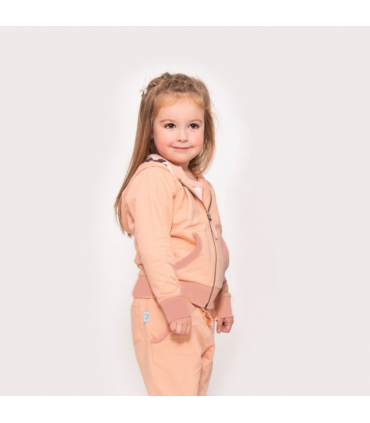 Girls Pink Jersey Lounge Hoodie