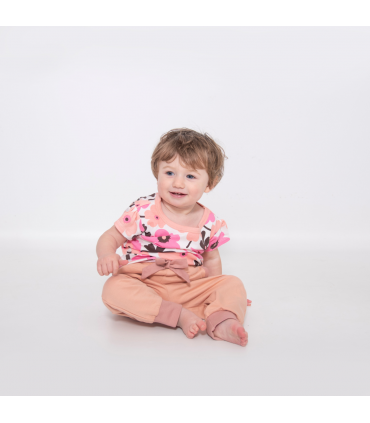 Girls Pink Jersey Lounge Tee