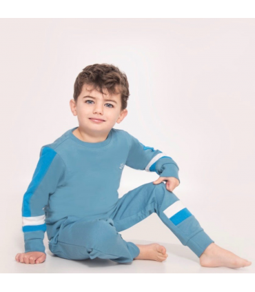 Boys Blue Jersey Lounge Set