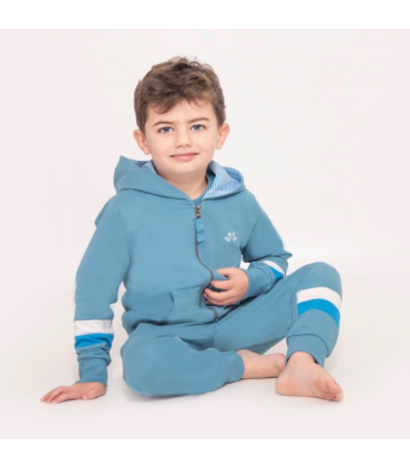 Boys Blue Jersey Lounge Hoodie