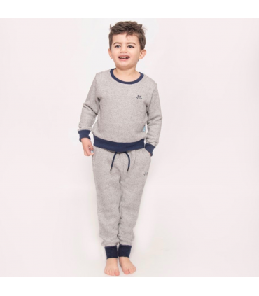 Boys Grey Jersey Lounge Set