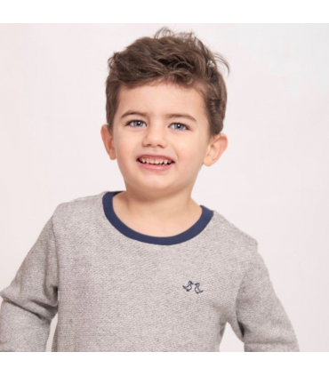 Boys Grey Jersey Lounge Set