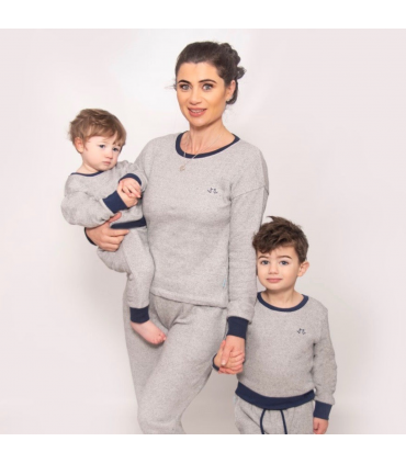 Boys Grey Jersey Lounge Set