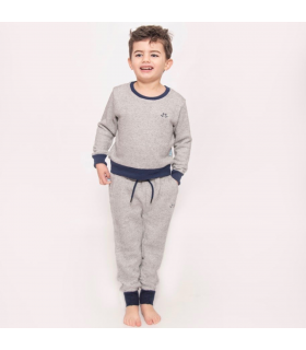 Boys Grey Jersey Lounge Set