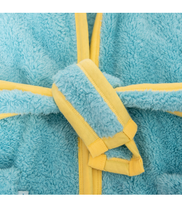 Busy Bees Light Blue Boys Fleece Dressing Gown