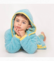 Busy Bees Light Blue Boys Fleece Dressing Gown