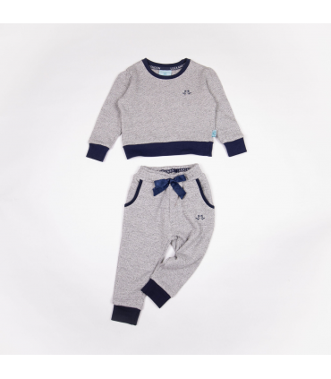 Girls Grey Jersey Lounge Set