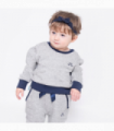 Girls Grey Jersey Lounge Set