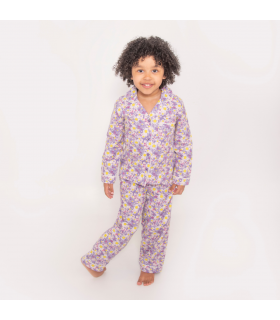 Dizzy Daisy Print Girls Button Up Pyjamas
