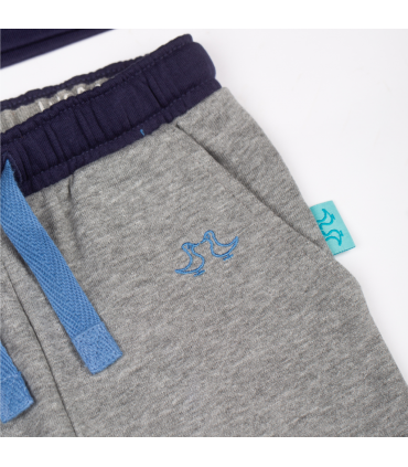 Grey & Blue Boys Lounge Set