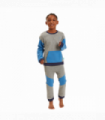 Grey & Blue Boys Lounge Set