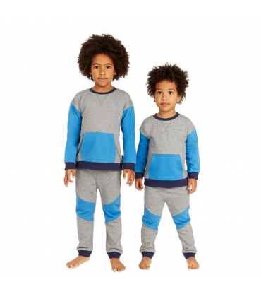 Grey & Blue Boys Lounge Set