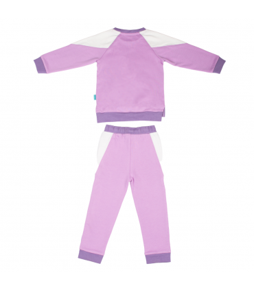 Lilac & White Girls Lounge Set