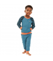 Forest Green Striped Boys Lounge Set