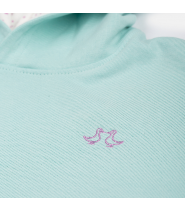Light Blue Pull On Girls Hoodie