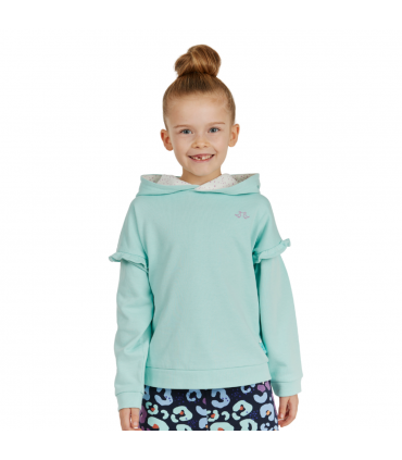 Light Blue Pull On Girls Hoodie