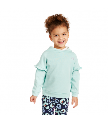 Light Blue Pull On Girls Hoodie